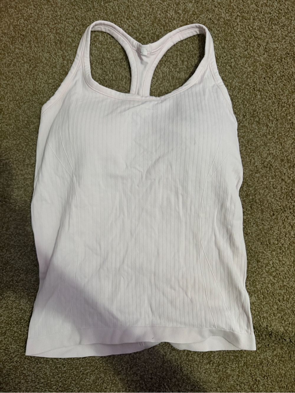 Womenโs Ribbed Racerback Tank Top - Light Pink